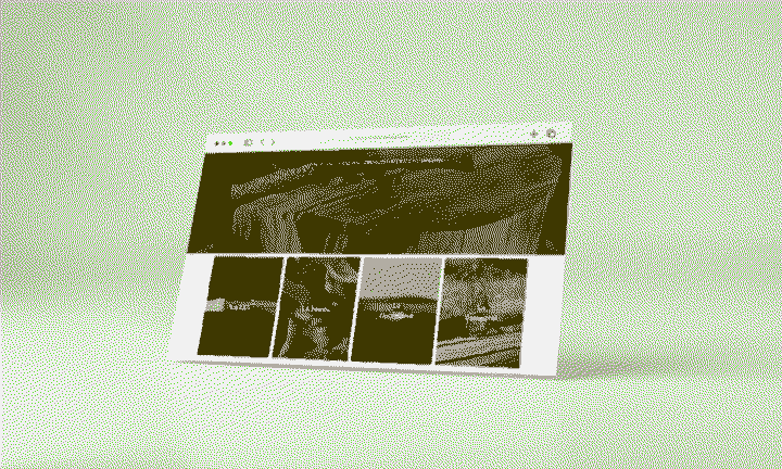 Homepage website with pictures